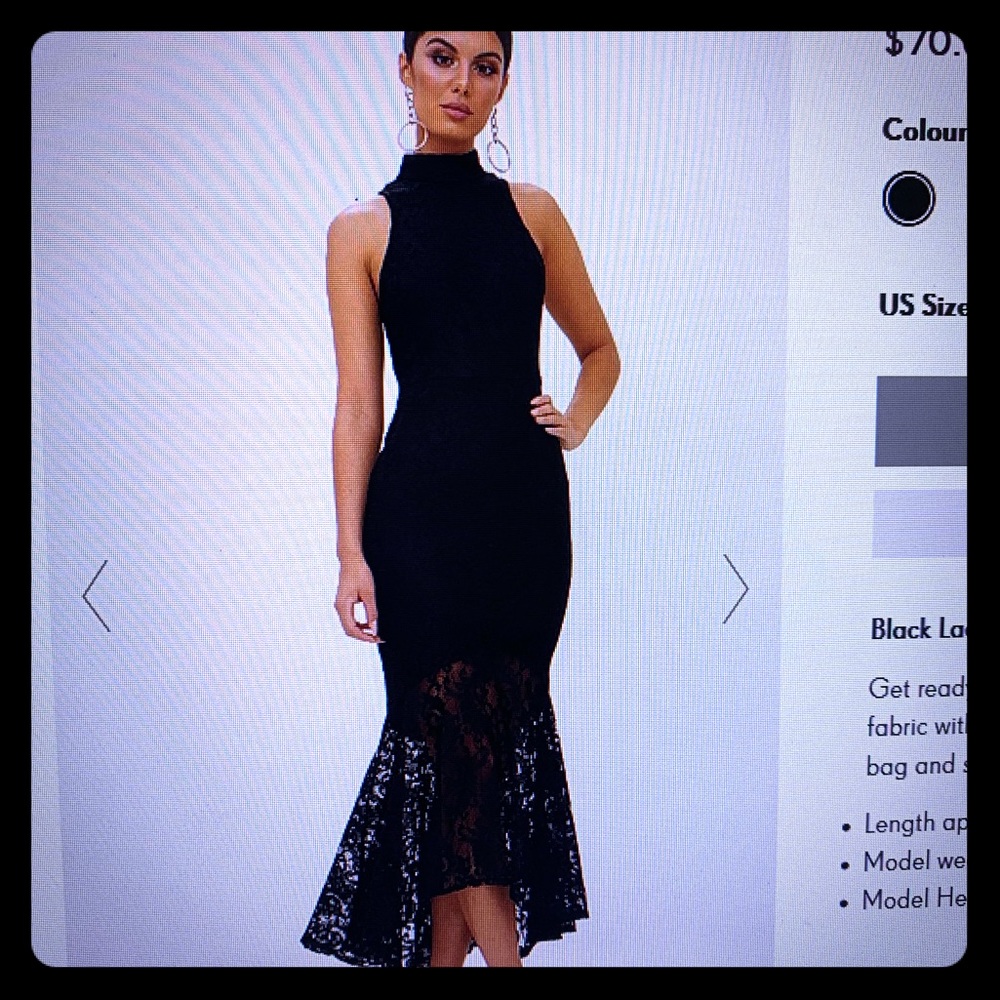 Black lace elegant dress